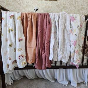 Colorful Baby Muslin Swaddle Blanket Set